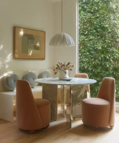 Alternative view of Nita Glass Pendant Light - Sleek Chrome Finish for Kitchen Island or Dining Room